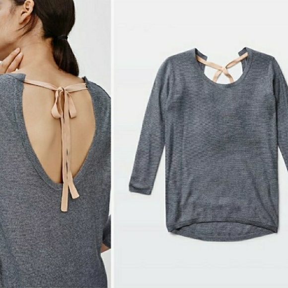 Aritzia Tops - Babaton coral wool blend shirt with back ties